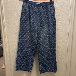 Kensie Blue Diamond Pattern Pants